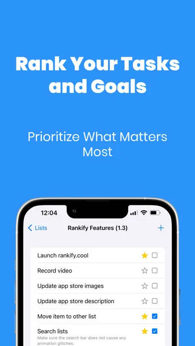Rankify: Rank Your Lists Screenshots