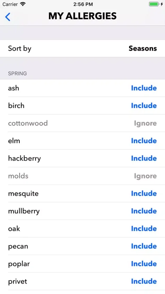 Austin Allergy Tracker应用截图