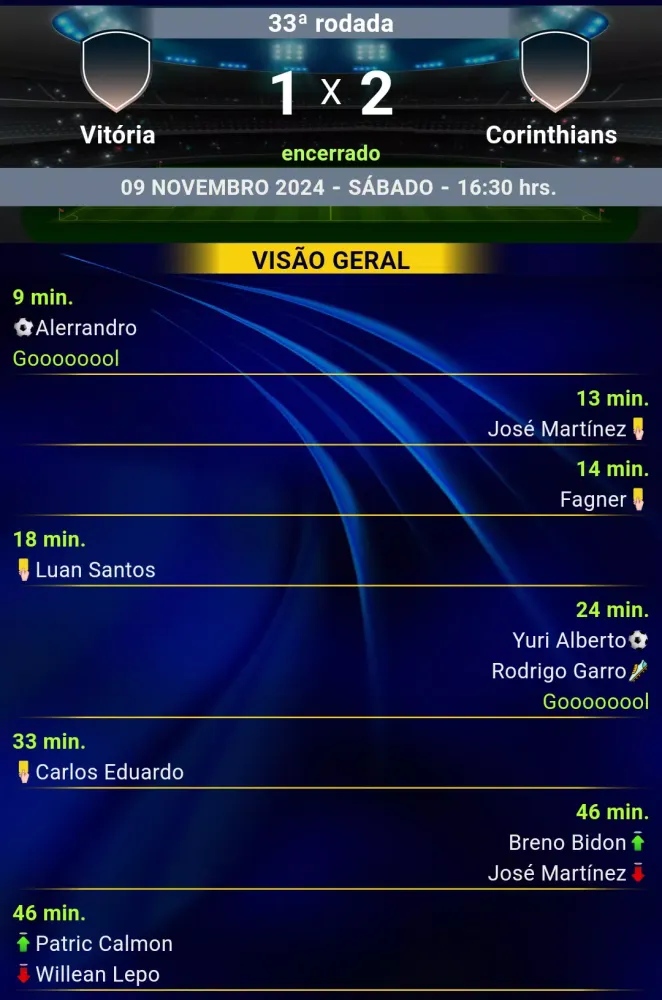 Captures d'écran de Brasileirão Série A PRO Info7