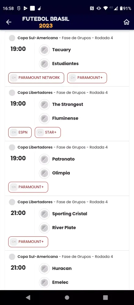 Brasileirão Série D PRO Info7 سکرین شاٹس