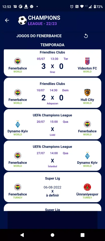 Liga dos Campeões Screenshots