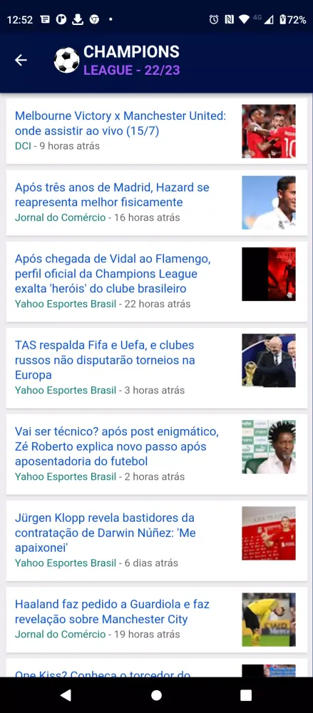 Liga dos Campeões Screenshots
