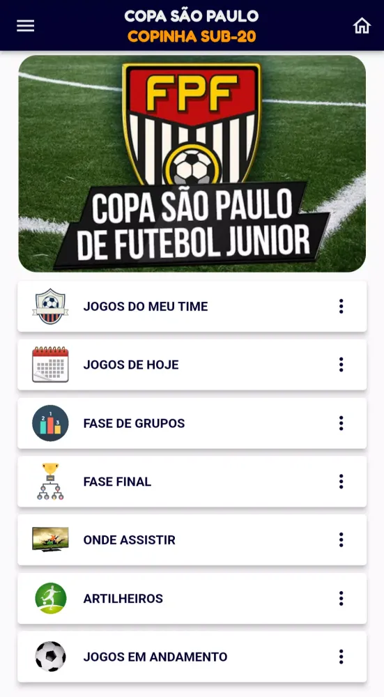 Capturas de tela do Copinha PRO Info7