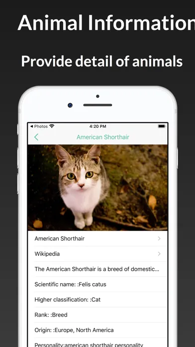 ianimal - animal Identifier سکرین شاٹس