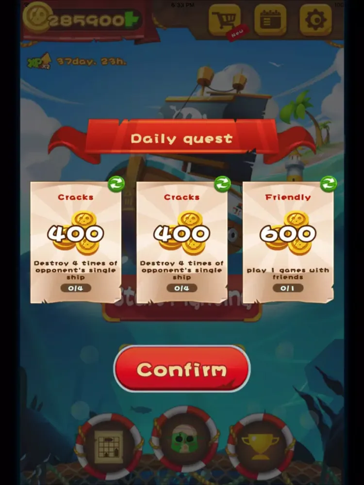 Tangkapan layar Corsairs iPad 