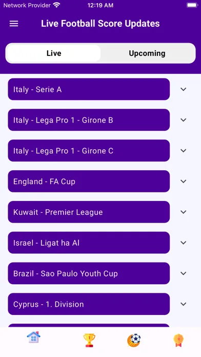 Captures d'écran de Live Football Score Updates