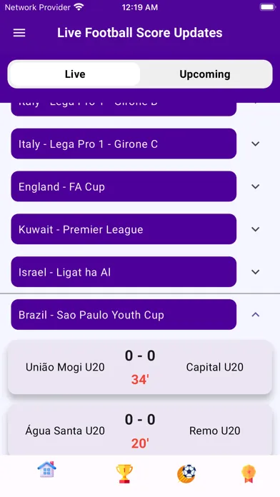 Captures d'écran de Live Football Score Updates