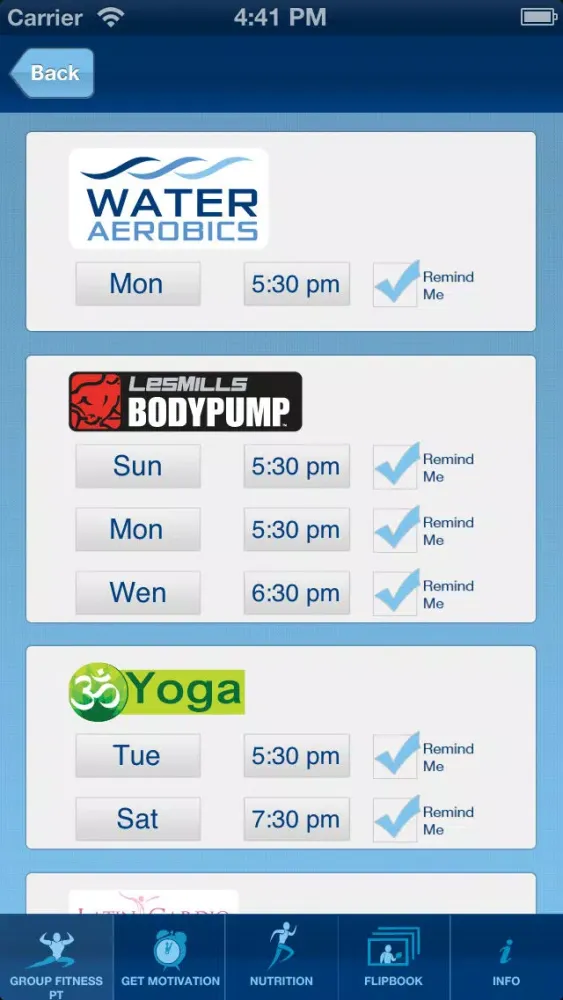 GetMoving Gym 스크린샷