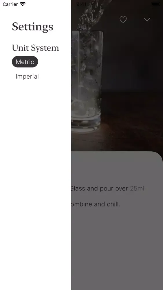 Capturas de tela do MiniBar