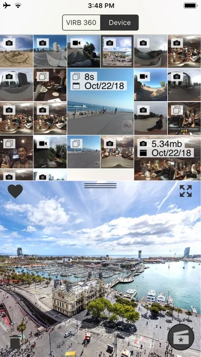 Captures d'écran de Virb Go360