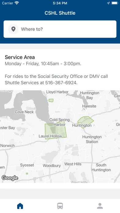 CSHL Shuttle Screenshots
