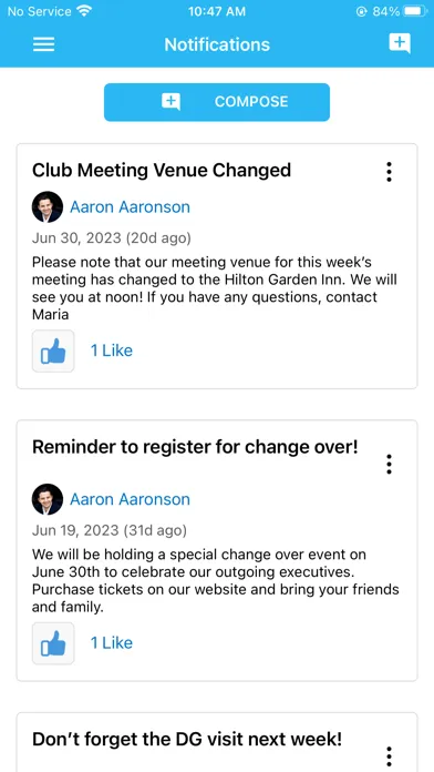 ClubRunner Screenshots