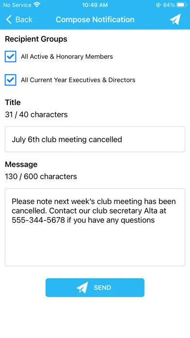ClubRunner Screenshots
