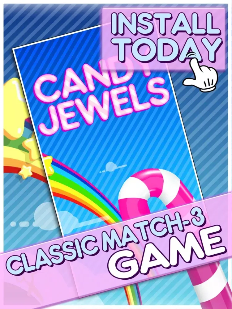 Candy Jewels Mania Puzzle Game - Fun Sugar Rush Match3 For Kids HD FREE iPad  Screenshots