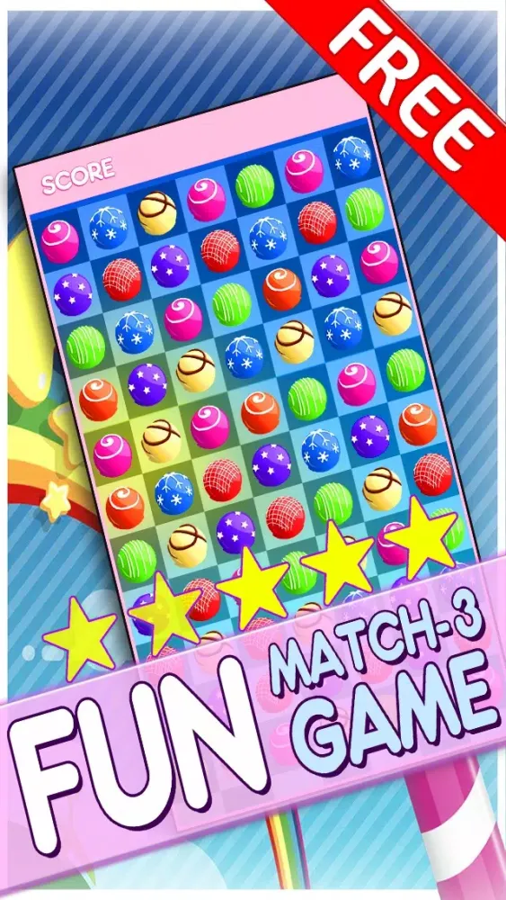 Candy Jewels Mania Puzzle Game - Fun Sugar Rush Match3 For Kids HD FREE Screenshots