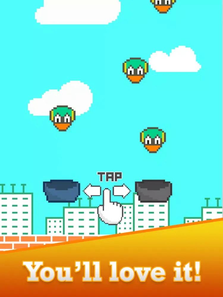 Tiny Fall-Out Bird Smash-y - Catch The End Of A Flappy Falling Squishy Chick iPad  Screenshots