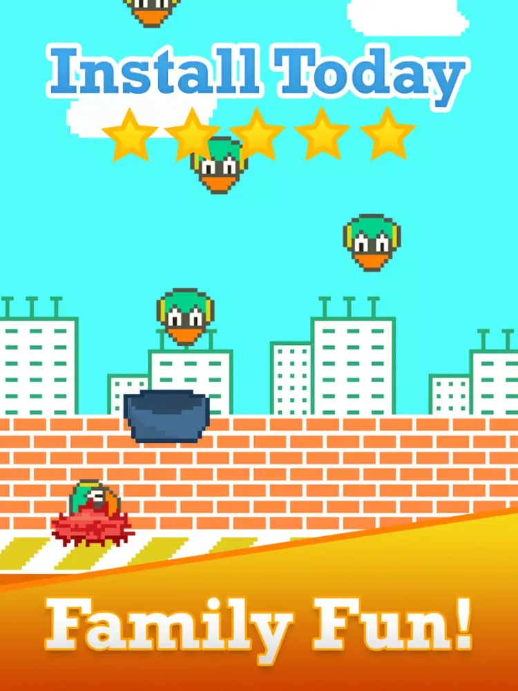 Tiny Fall-Out Bird Smash-y - Catch The End Of A Flappy Falling Squishy Chick iPad  Screenshots