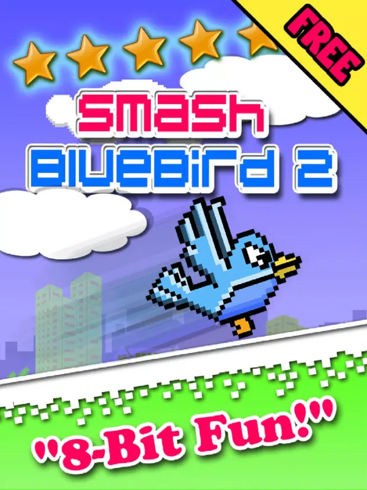 Captures d'écran de Smash The Blue Bird-ie 2 - Hard-est Flappy Resurrection Of Tiny Fatty Yeet iPad 
