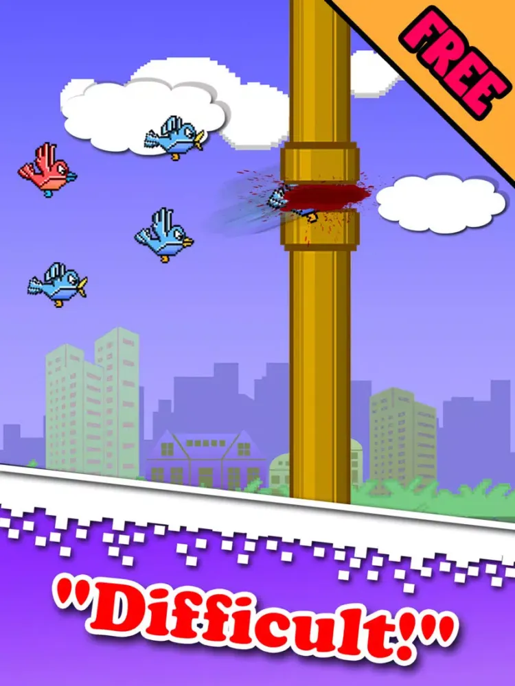 Captures d'écran de Smash The Blue Bird-ie 2 - Hard-est Flappy Resurrection Of Tiny Fatty Yeet iPad 