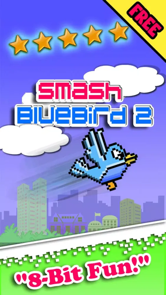 Captures d'écran de Smash The Blue Bird-ie 2 - Hard-est Flappy Resurrection Of Tiny Fatty Yeet