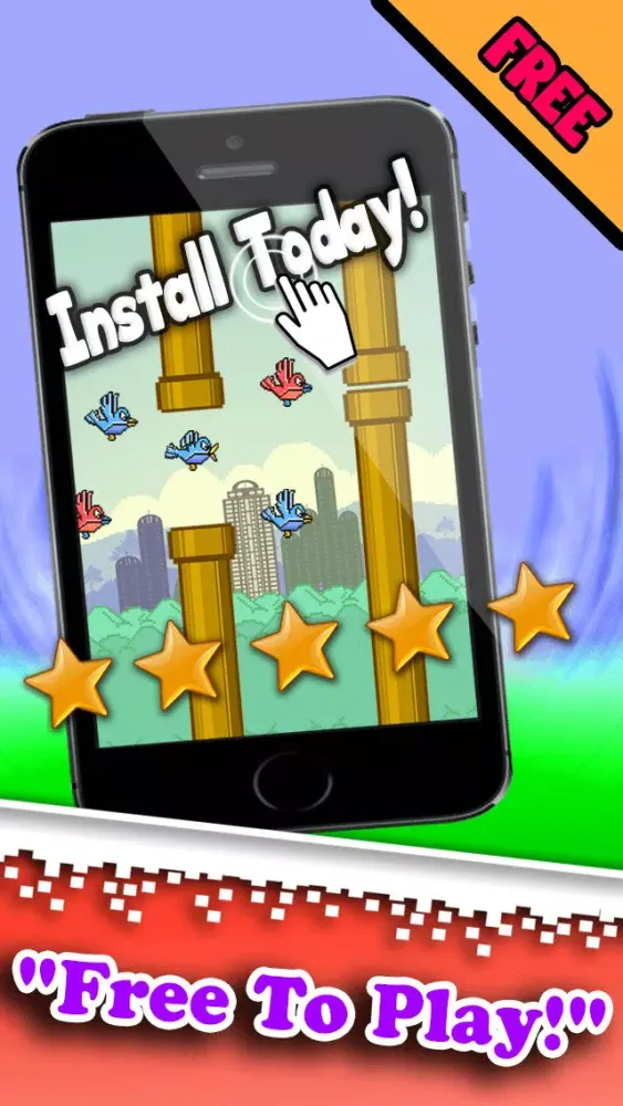 Captures d'écran de Smash The Blue Bird-ie 2 - Hard-est Flappy Resurrection Of Tiny Fatty Yeet