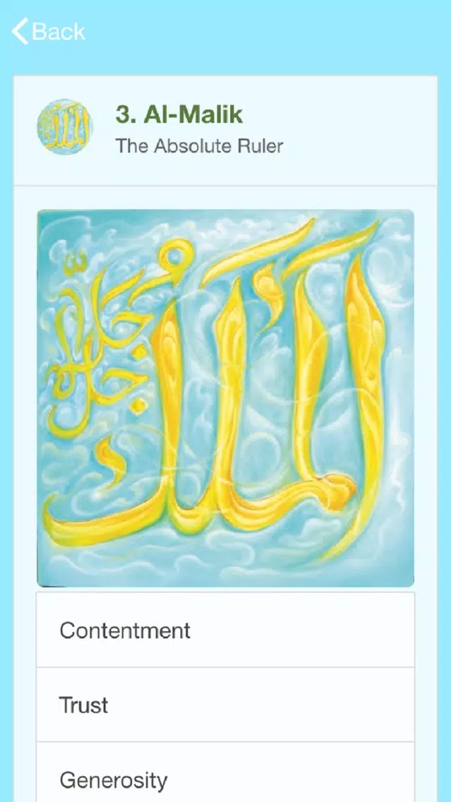 Capturas de pantalla de 99 Names of Allah Meaning Search