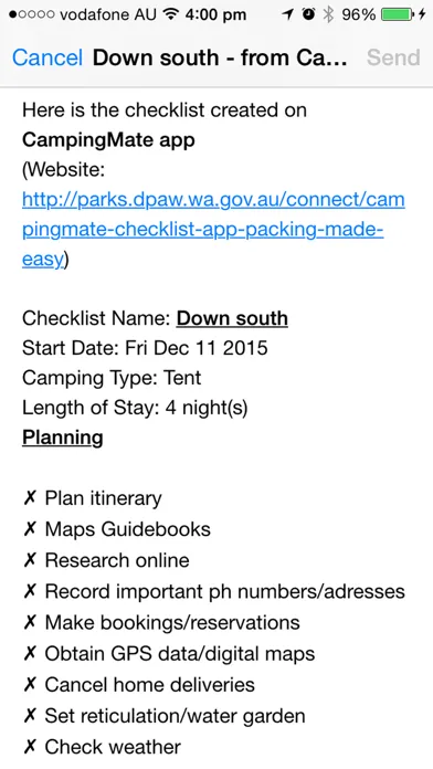Tangkapan skrin Camping Mate