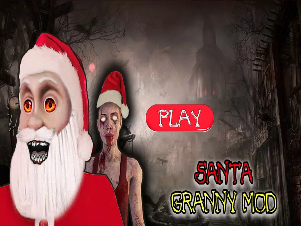 Tangkapan layar Evil Granny Santa mods iPad 