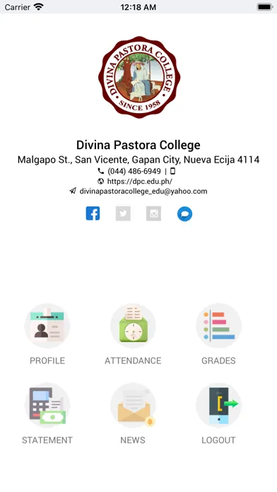 Zrzuty ekranu Divina Pastora College