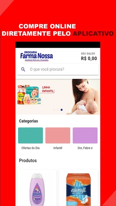 Capturas de tela do Farma Nossa