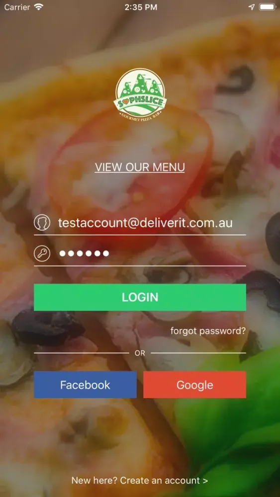 Capturas de tela do Soph Slice Gourmet Pizza Bar