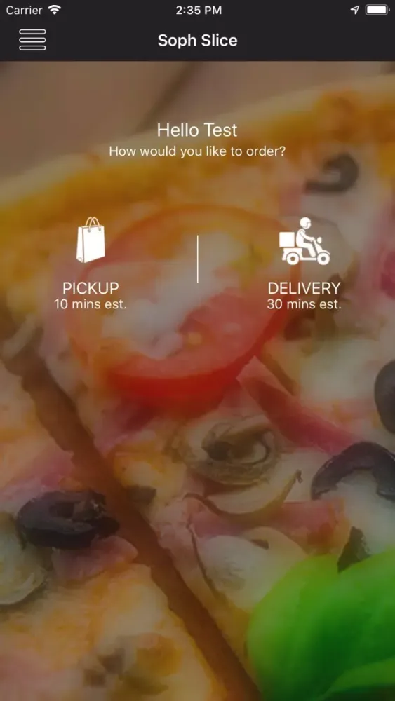 Capturas de tela do Soph Slice Gourmet Pizza Bar