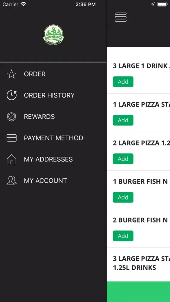 Capturas de tela do Soph Slice Gourmet Pizza Bar