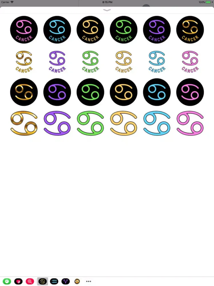 تصاویر CANCER Stickers iPad 