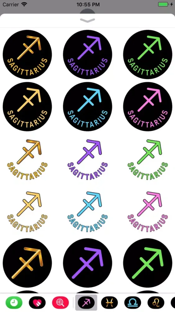 Tangkapan skrin SAGITTARIUS Stickers