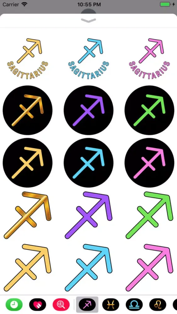 Tangkapan skrin SAGITTARIUS Stickers