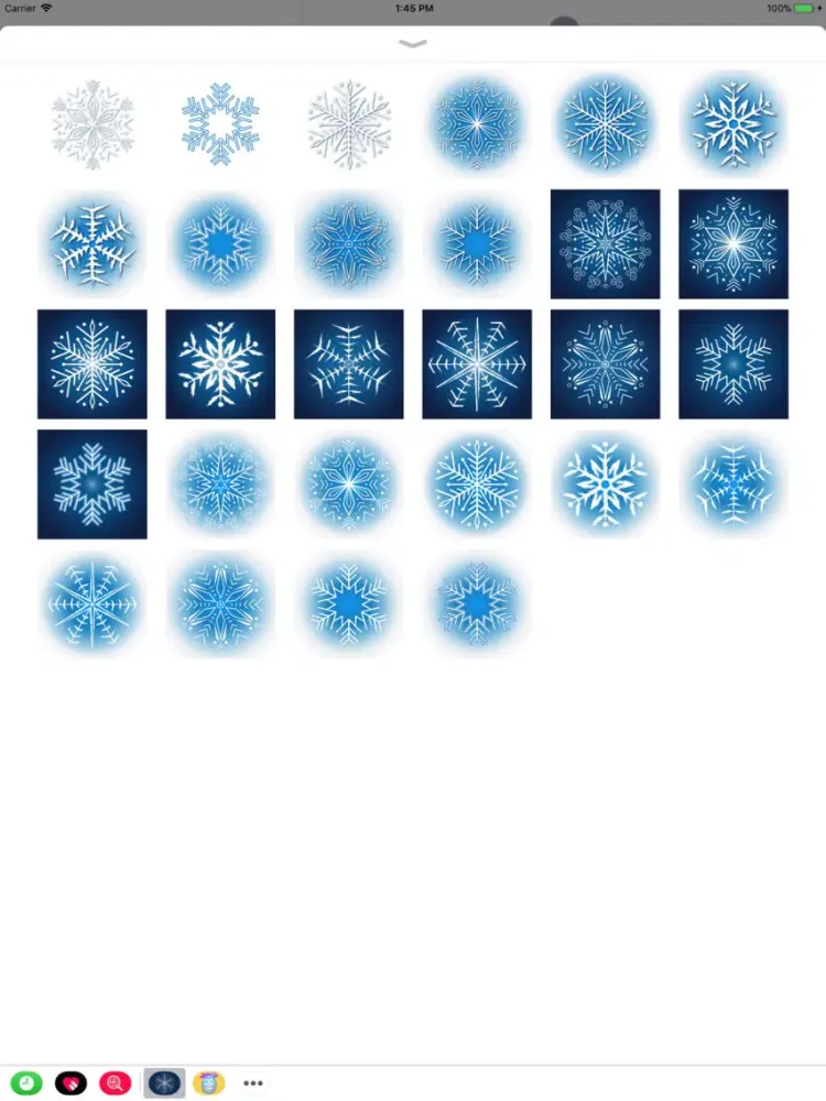 Snowflakes Sticker Pack iPad  سکرین شاٹس
