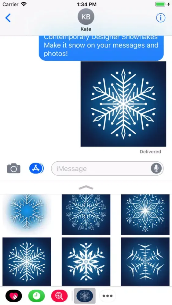 Snowflakes Sticker Pack سکرین شاٹس