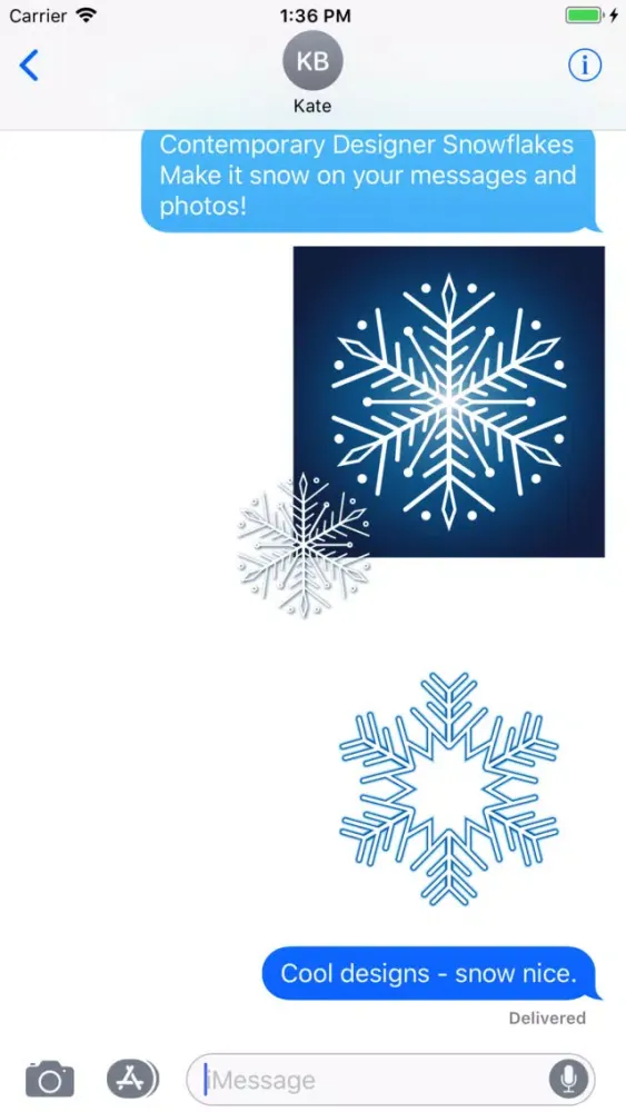 Snowflakes Sticker Pack سکرین شاٹس