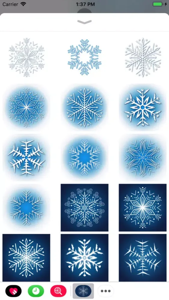 Snowflakes Sticker Pack سکرین شاٹس
