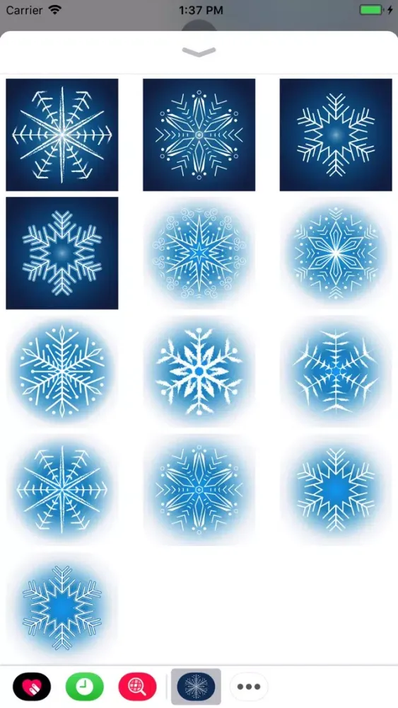 Snowflakes Sticker Pack سکرین شاٹس