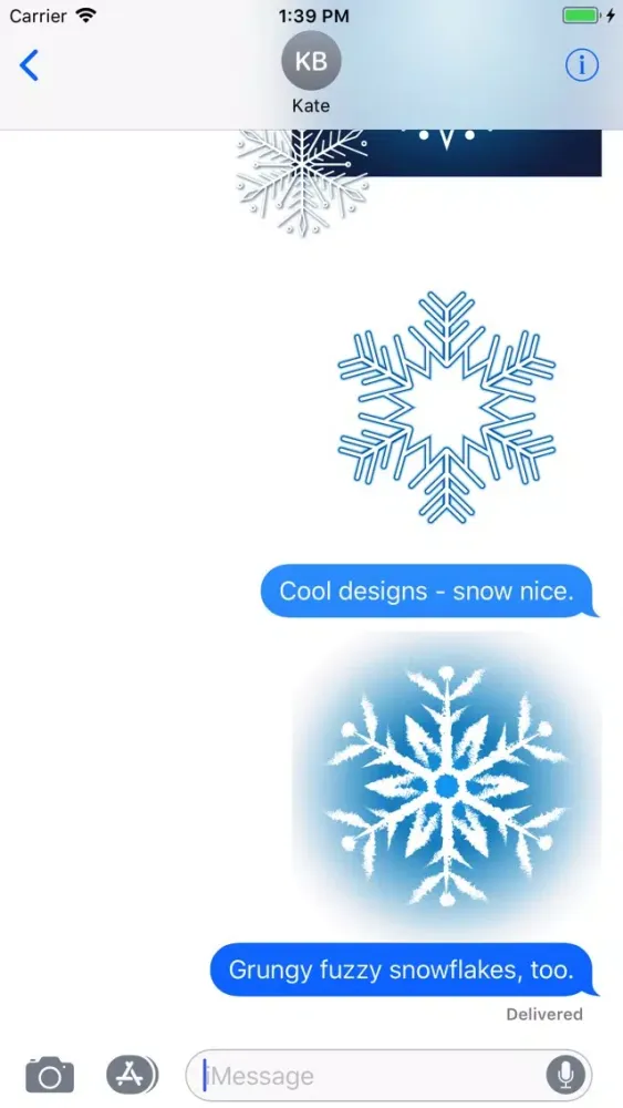 Snowflakes Sticker Pack سکرین شاٹس