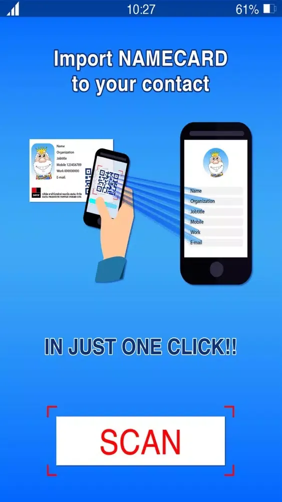 Capturas de tela do Contact Input Scan