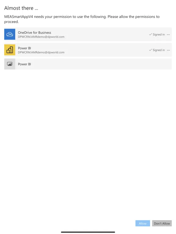 DPW MEA Smart App iPad  スクリーンショット