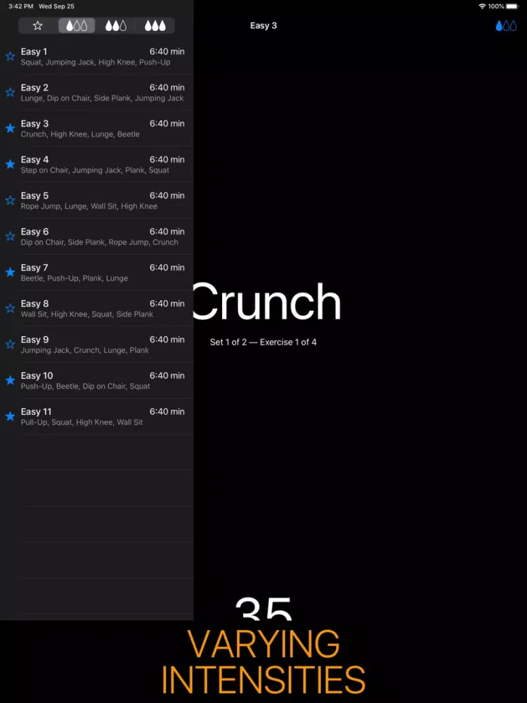 Tangkapan layar MyWorkout Weight Loss Home Gym iPad 