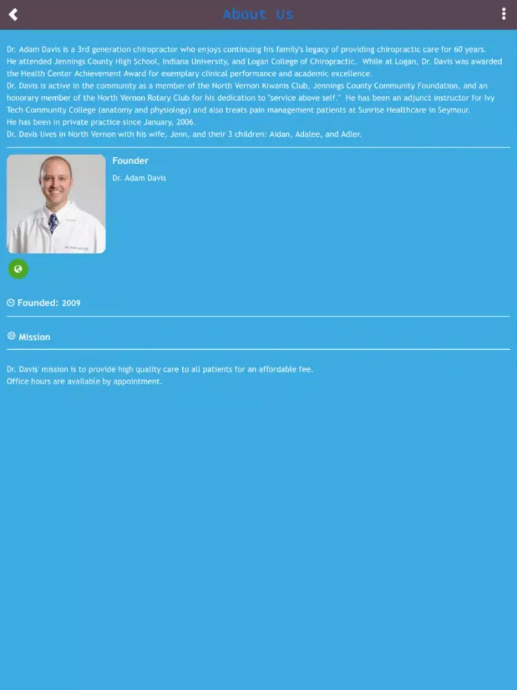Zrzuty ekranu Dr. Adam Davis iPad 