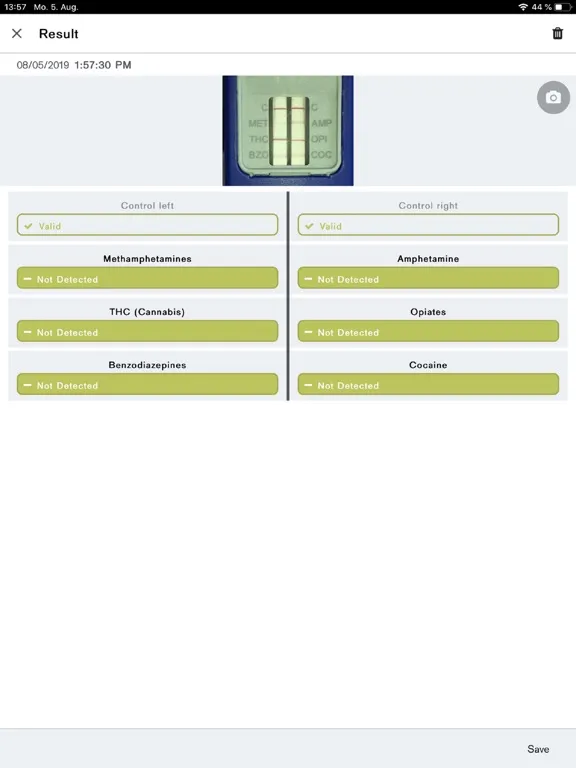 Tangkapan skrin DrugCheck iPad 