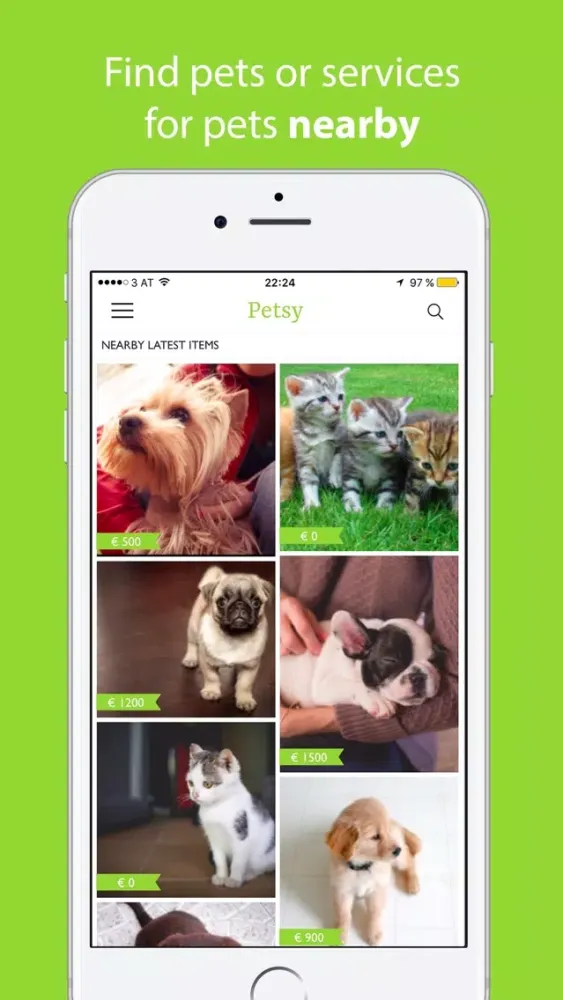 Captures d'écran de Petsy Marketplace