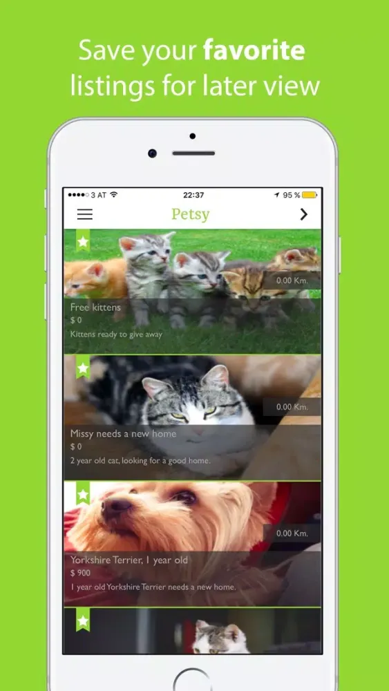Captures d'écran de Petsy Marketplace