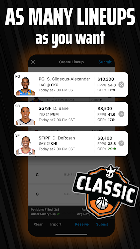 DraftKings Fantasy Sports Screenshots